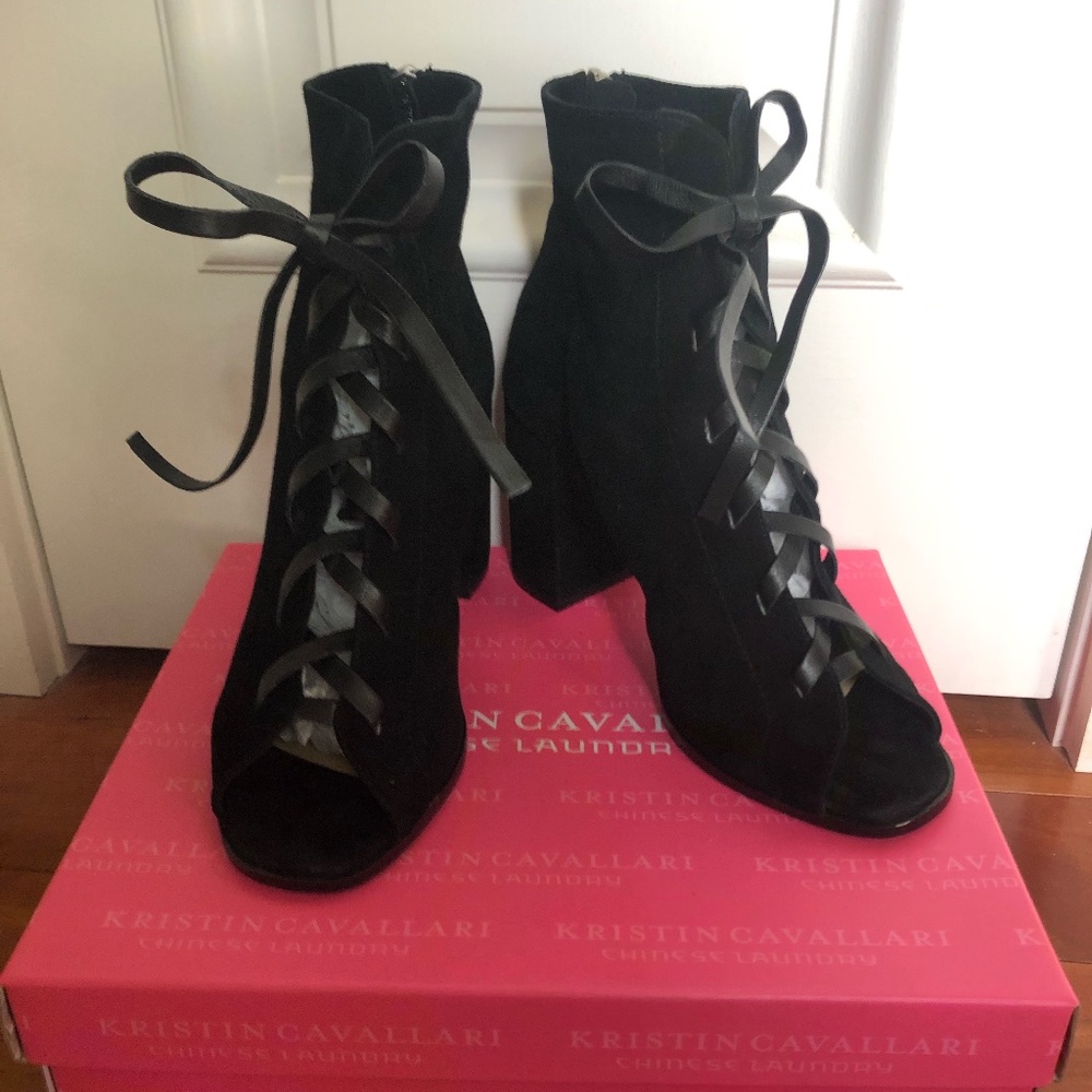 Chinese Laundry Kristin Cavallari - Back Suede Peep Toe Booties